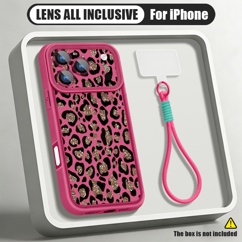 Phone Cases Leopard Print - Brown Leopard Printed Lanyard Phone Case