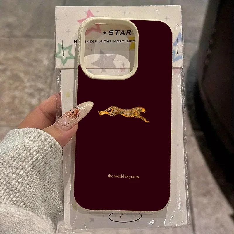Phone Cases Leopard Print - Fashion Leopard Wine Red Soft Phone