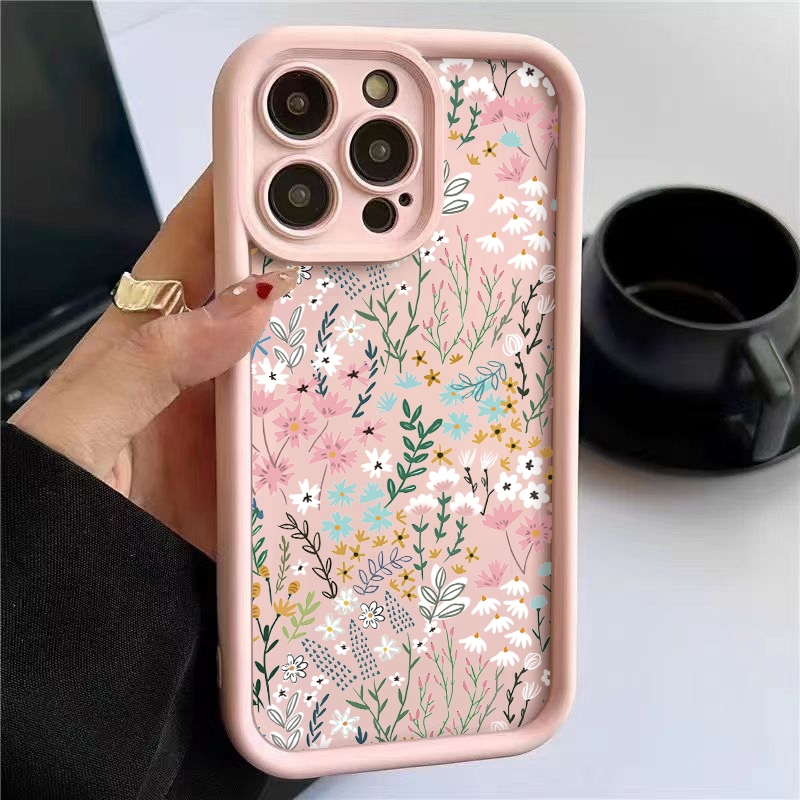Phone Cases For Iphone 11 - Pink High-bamboo Floral Pattern iPhone Case