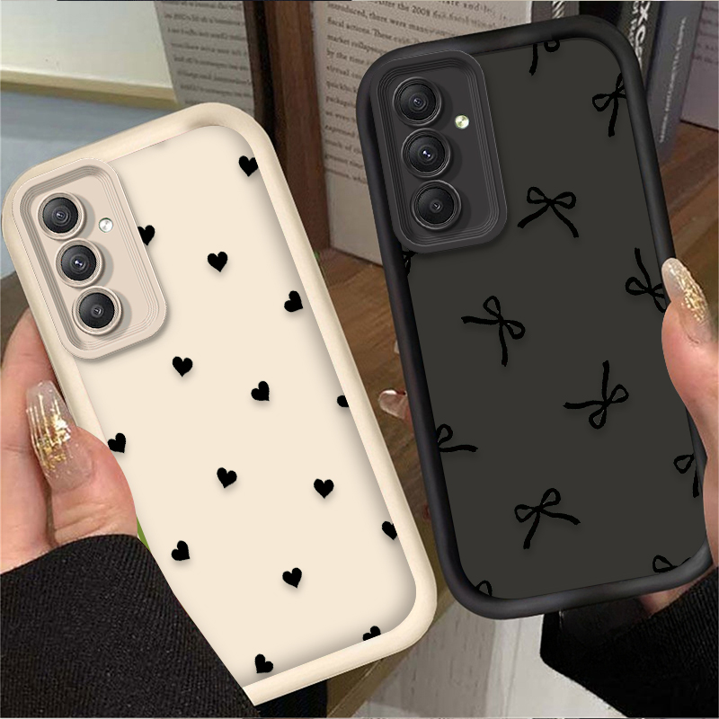Black Love Heart Bowknot Case  - огляд і ціна Phone Cases For Samsung