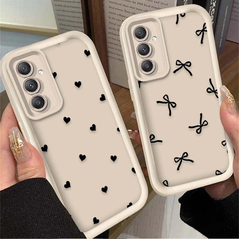 Black Love Heart Bowknot Case  - огляд і ціна Phone Cases For Samsung