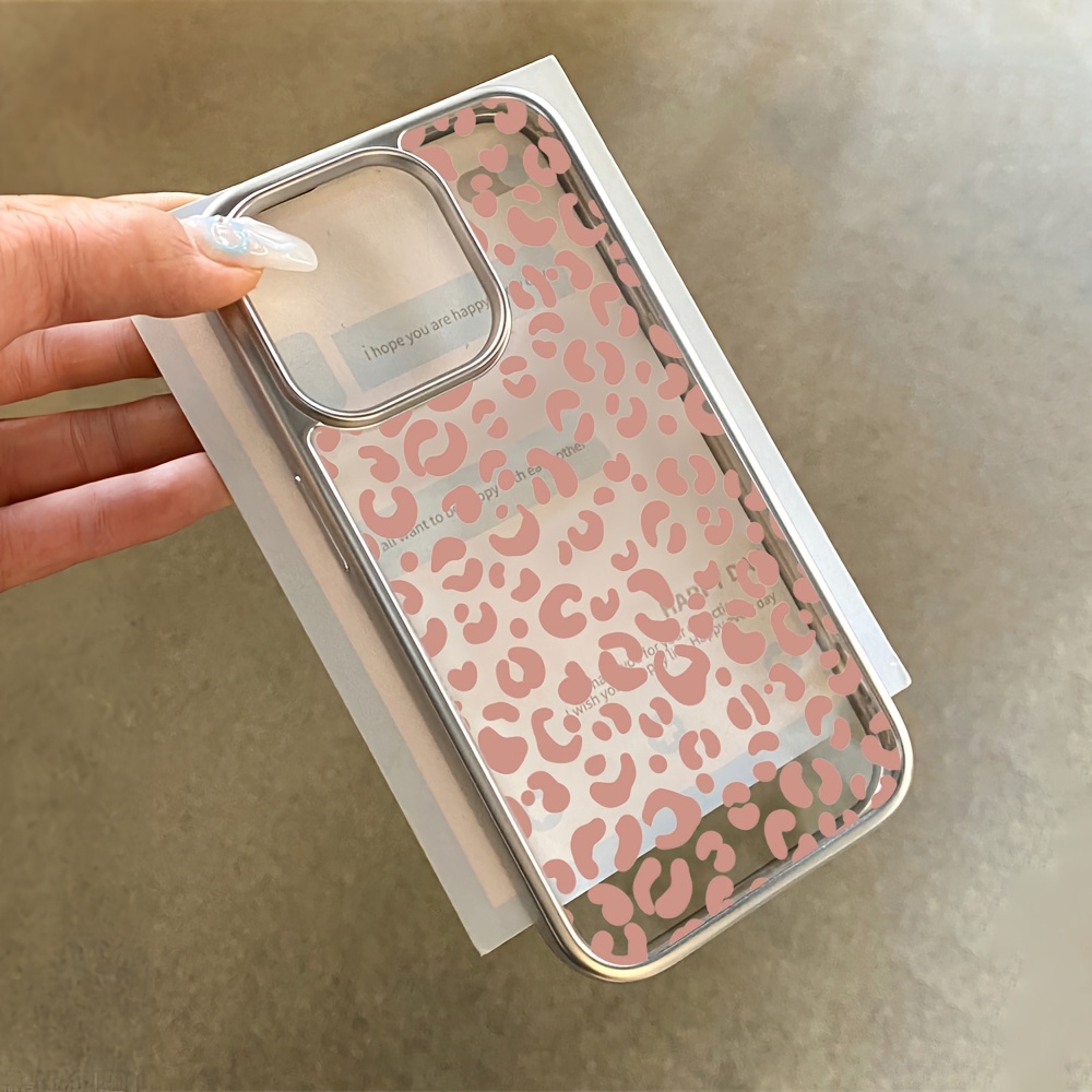 Pink Leopard Print Electroplat - огляд і ціна Phone Cases Leopard Print