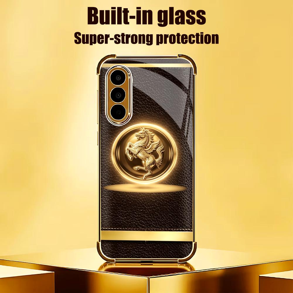 High-end Brown gold horse phon - огляд і ціна Phone Cases Quad Lock