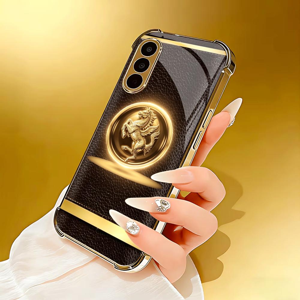 High-end Brown gold horse phon - огляд і ціна Phone Cases Quad Lock