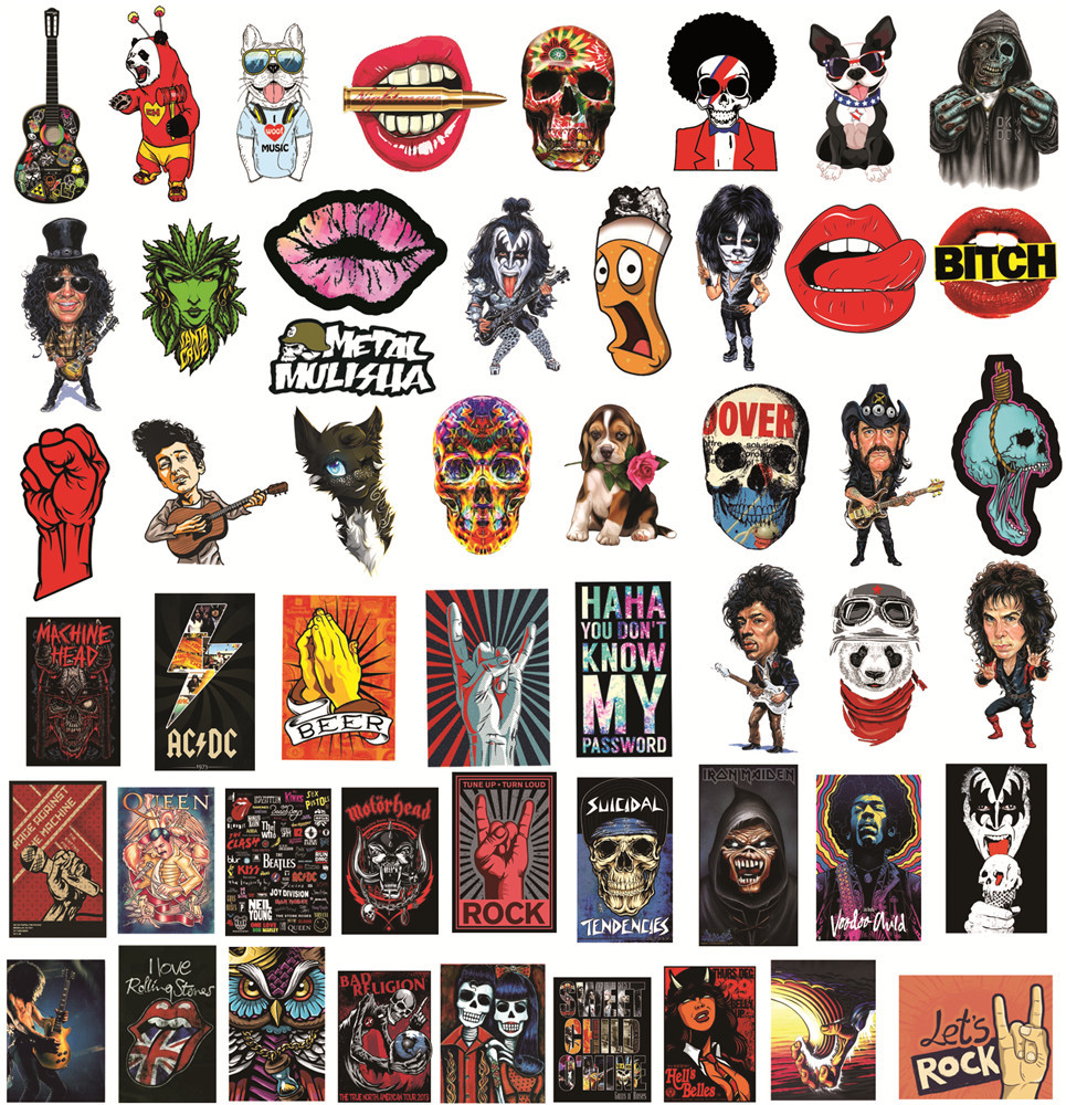 50Pcs Vintage Rock Stickers DI - огляд і ціна Phone Cases Kids