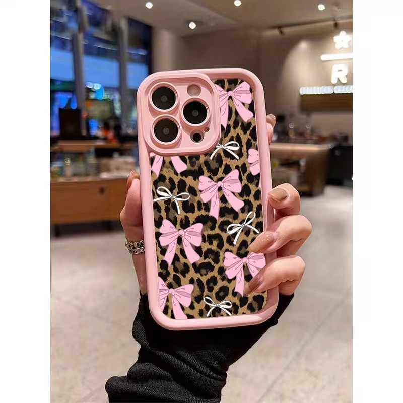 Leopard Print Bow Phone Case F - огляд і ціна Phone Cases Leopard Print