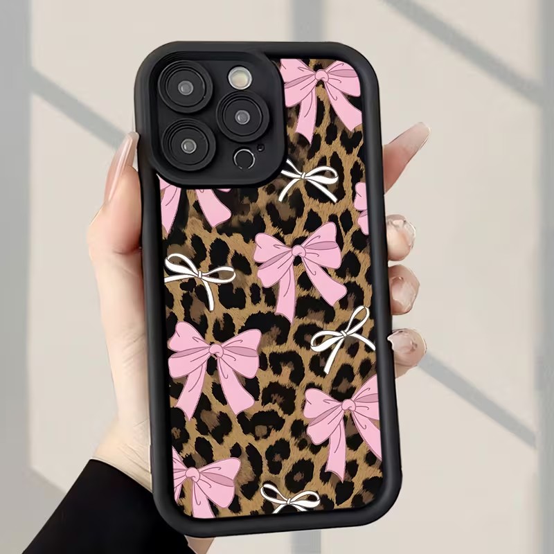 Leopard Print Bow Phone Case F - огляд і ціна Phone Cases Leopard Print