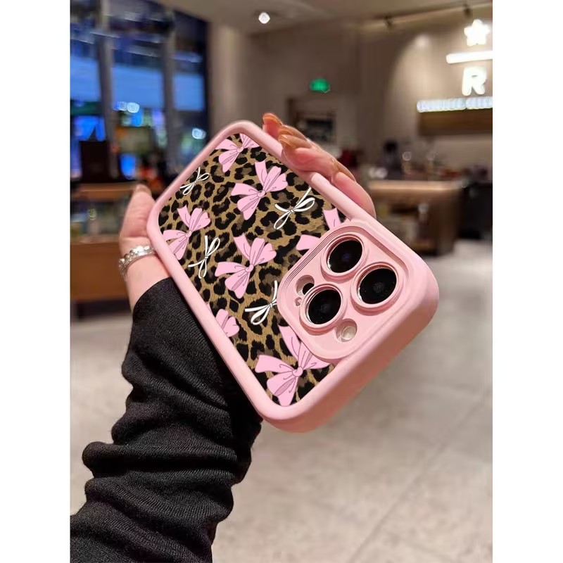 Leopard Print Bow Phone Case F - огляд і ціна Phone Cases Leopard Print
