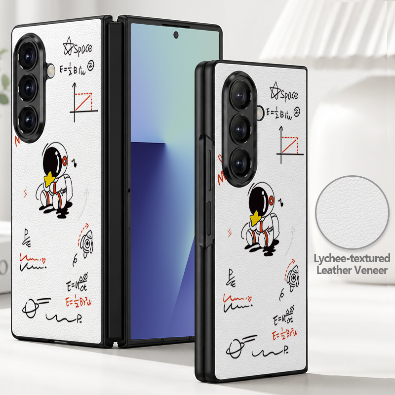 Cartoon Astronaut Printed PU L - огляд і ціна Phone Cases Z Fold 4