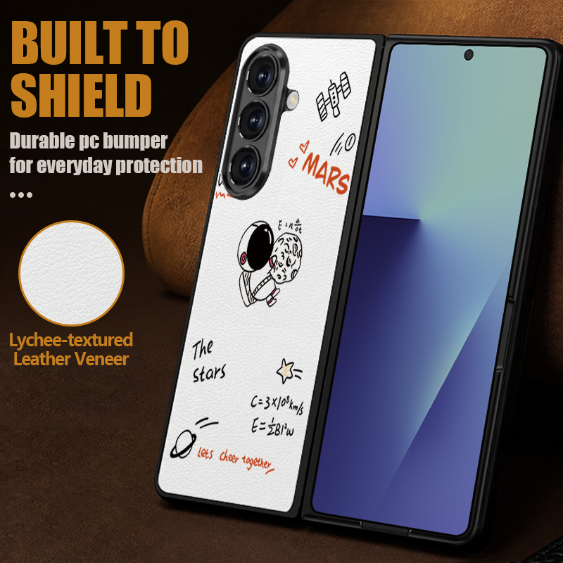 Cartoon Astronaut Printed PU L - огляд і ціна Phone Cases Z Fold 4