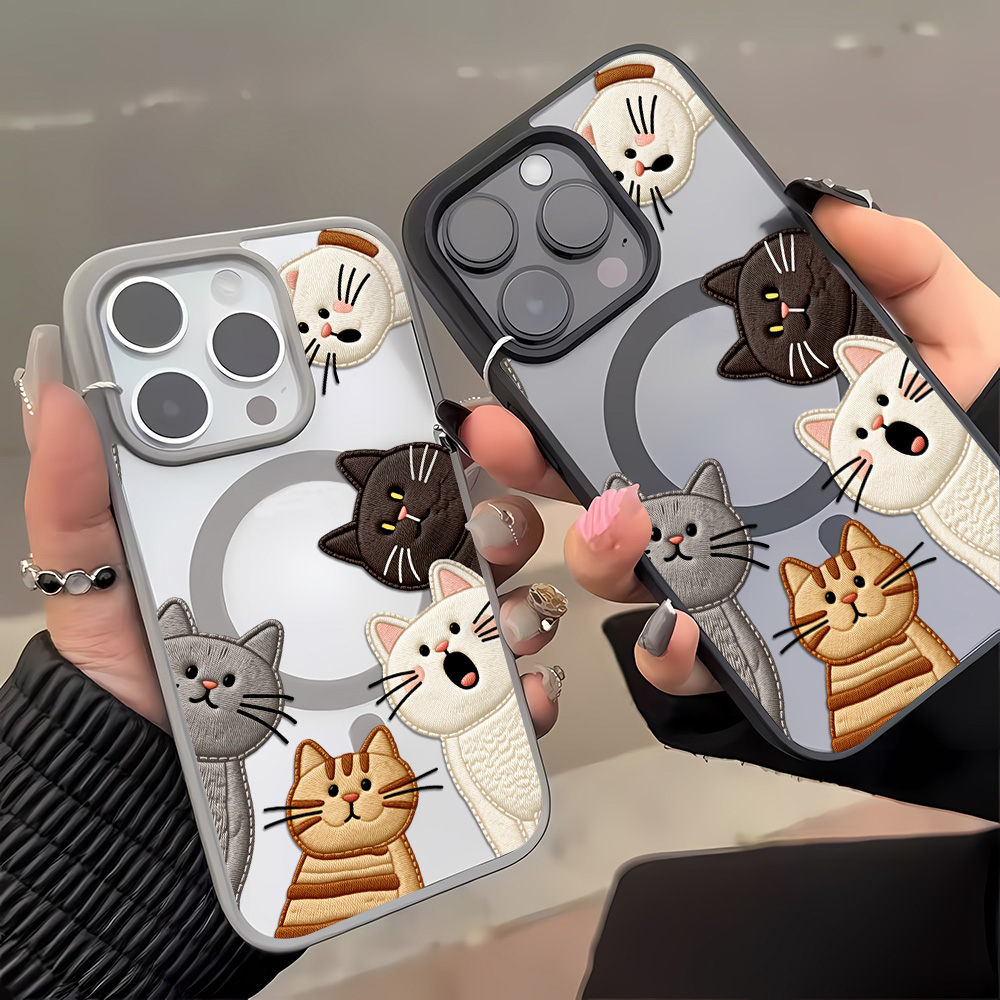 Cute Faux Embroidery Cat Phone - огляд і ціна Phone Cases For Iphone 11