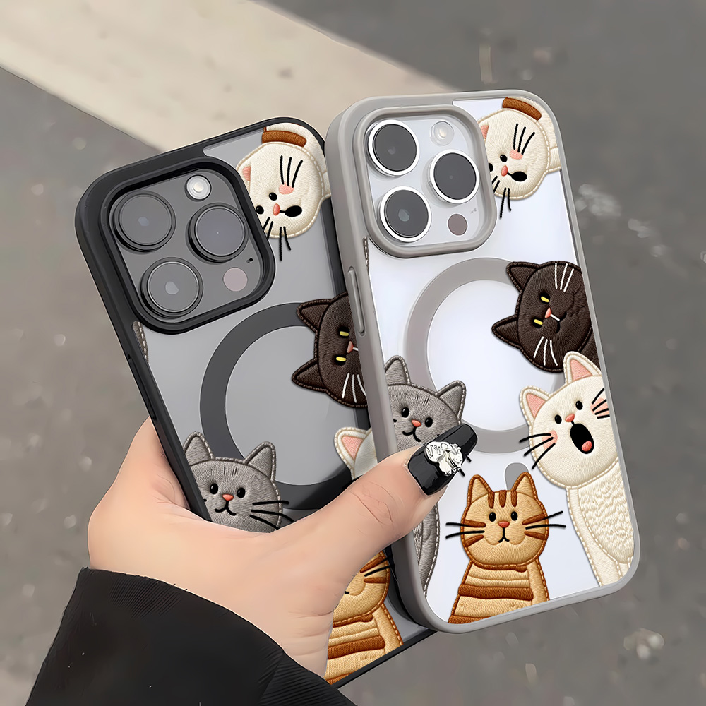 Cute Faux Embroidery Cat Phone - огляд і ціна Phone Cases For Iphone 11