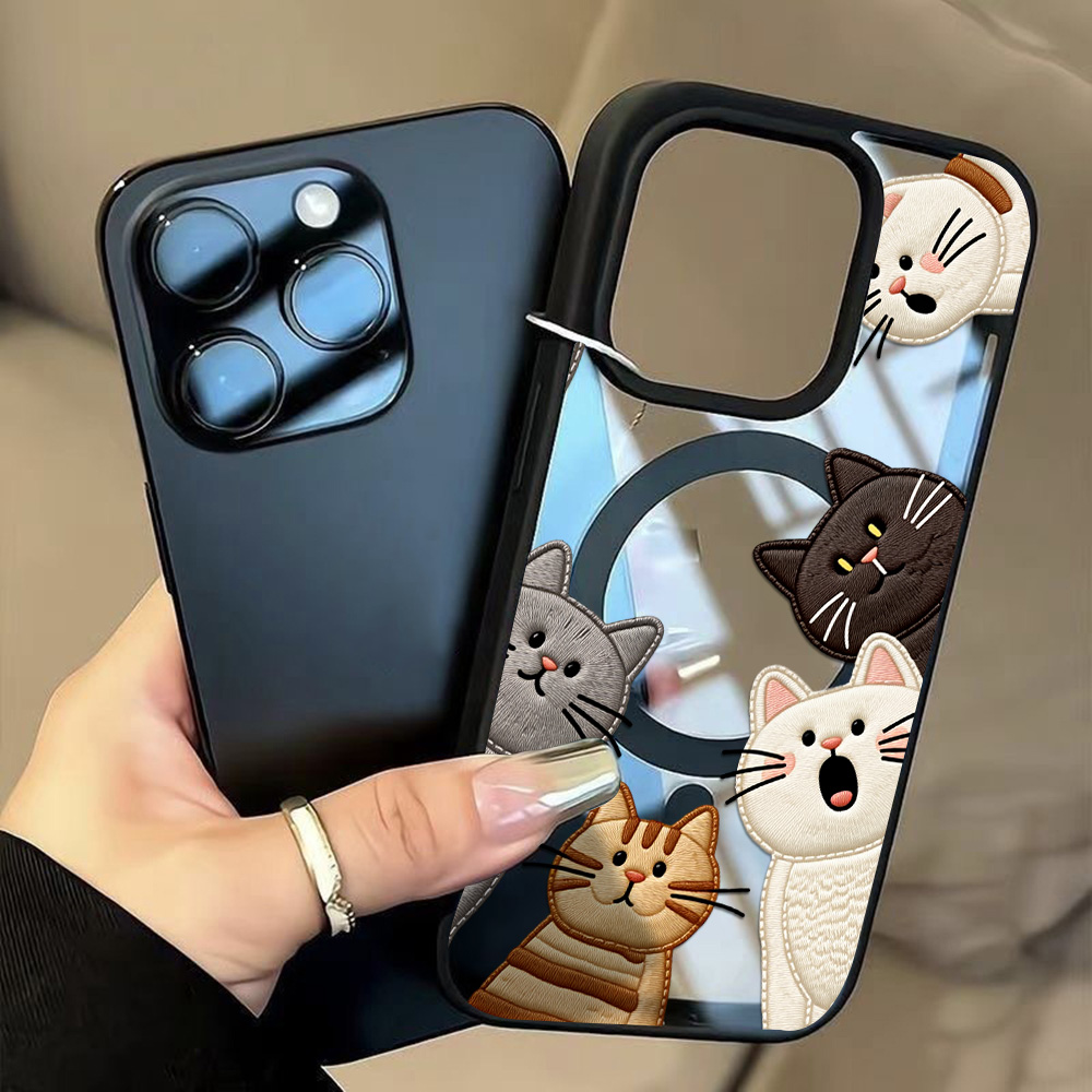 Cute Faux Embroidery Cat Phone - огляд і ціна Phone Cases For Iphone 11