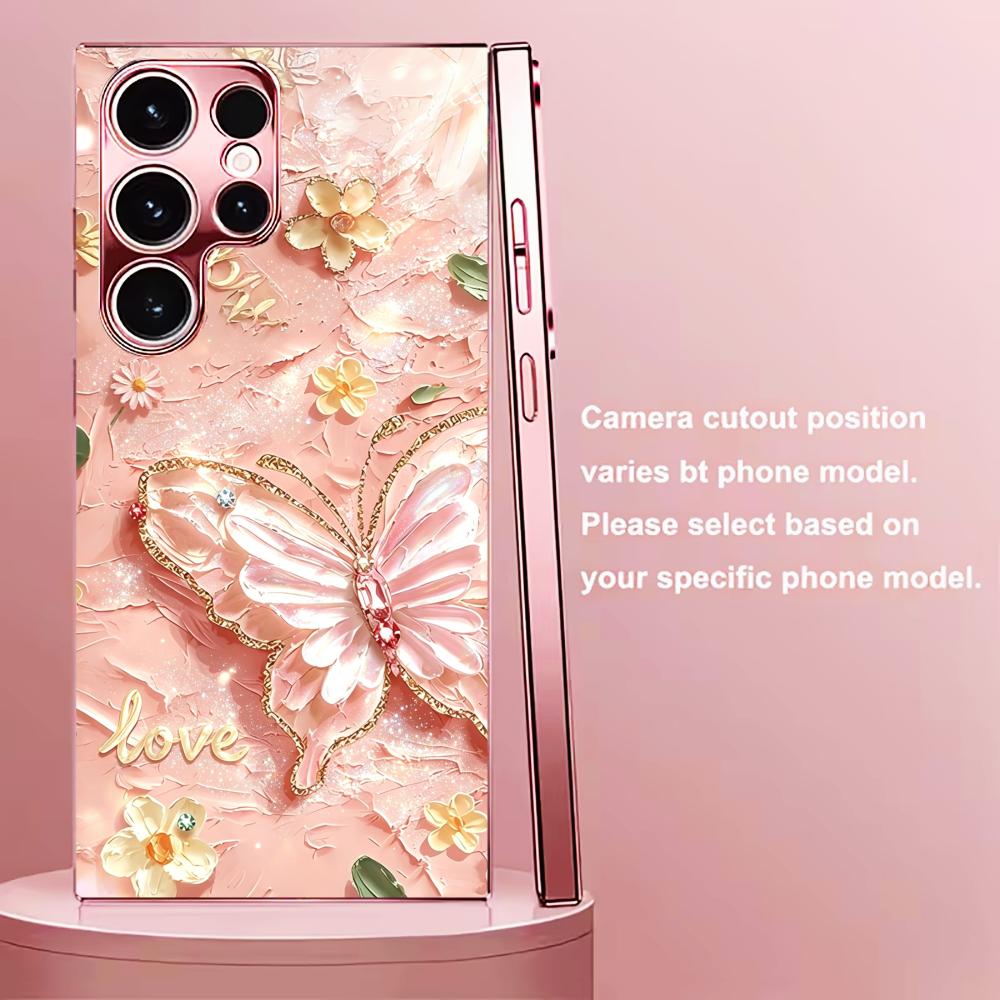 Pink Glitter Butterfly Fashion - огляд і ціна Phone Cases Quad Lock